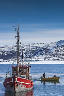 Greenland, Disko Bay, Oqaatsut, village harbor Greenland, Disko Bay, Oqaatsut, village harbor
