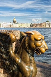 A griffin on the University Embankment, Saint Petersburg, Russia A griffin on the University Embankment, Saint Petersburg, Russia