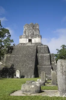 Guatemala, El Peten, Tikal, Gran Plaza, Temple 11 Guatemala, El Peten, Tikal, Gran Plaza, Temple 11