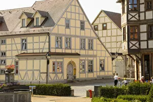 Half timbered buildings, Tangermunde, Elbe, Saxony-Anhalt, Germany