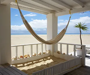 Hammock at Beach House, Barbuda, Caribbean, West Indies Hammock at Beach House, Barbuda, Caribbean, West Indies