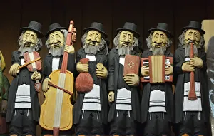Prints of Handmade wooden polish jews in Krakow. Poland Poland Prints: Handmade Wooden Polish Jews in Krakow Print
