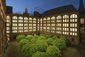 Heidelberg University library at night, Baden-Wurttemberg, Germany Heidelberg University library at night, Baden-Wurttemberg, Germany
