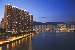 High-rise apartments in Tsing Yi and Tseun Wan, New Territories, Hong Kong, China High-rise apartments in Tsing Yi and Tseun Wan, New Territories, Hong Kong, China