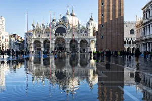 High tide in St Marks Square. Venice, Veneto, Italy High tide in St Marks Square. Venice, Veneto, Italy