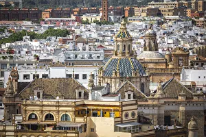 A high view of Seville, from Giralda Tower. Seville Cathedral, Seville, Andalucia, Spain A high view of Seville, from Giralda Tower. Seville Cathedral, Seville, Andalucia, Spain