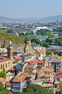 Historic buildings in the Abanotubani bath district, Tbilisi (Tiflis), Georgia Historic buildings in the Abanotubani bath district, Tbilisi (Tiflis), Georgia