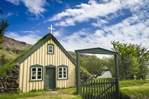 Sudurland Region Gallery: Historic Hofskirkja church in Hof village, South Iceland, Iceland