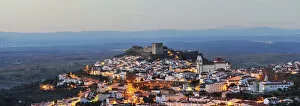 Images Dated 2nd December 2012: The historical village of Castelo de Vide at twilight. Alentejo, Portugal