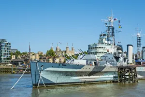 HMS Belfast, River Thames, London, England, UK HMS Belfast, River Thames, London, England, UK