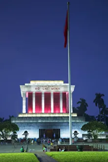 Ho Chi Minhs Mausoleum at dusk, Hanoi, Vietnam Ho Chi Minhs Mausoleum at dusk, Hanoi, Vietnam