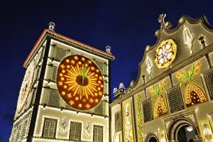Holy Christ Church during the festivities at Ponta Delgada. Sao Miguel, Azores islands Holy Christ Church during the festivities at Ponta Delgada. Sao Miguel, Azores islands