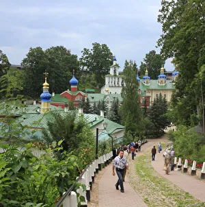 The Holy Dormition Pskovo-Pechersky (Pskov-Caves) monastery, Pskov, Pskov region, Russia The Holy Dormition Pskovo-Pechersky (Pskov-Caves) monastery, Pskov, Pskov region, Russia