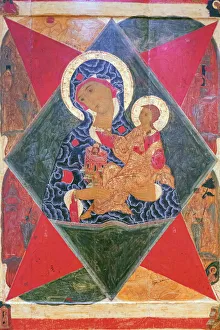Holy Virgin, Icon in museum, Rostov, Yaroslavl region, Russia Holy Virgin, Icon in museum, Rostov, Yaroslavl region, Russia