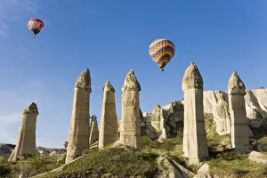 Hot Air Balloons over the Phallic pillars (Fairy Chimneys), Love Valley, near Goreme Hot Air Balloons over the Phallic pillars (Fairy Chimneys), Love Valley, near Goreme