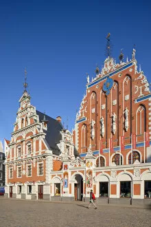 Baltic State Collection: House of Blackheads and Schwab House, Town Hall Square, Old Town, Riga, Latvia, Northern