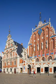 House of Blackheads and Schwab House, Town Hall Square, Old Town, Riga, Latvia, Northern House of Blackheads and Schwab House, Town Hall Square, Old Town, Riga, Latvia, Northern