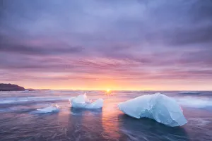 Ice on the beach at Jokulsarlon, Iceland Ice on the beach at Jokulsarlon, Iceland
