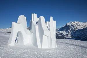 Ice sculpture, Mannlichen, Jungfrau Region, Berner Oberland, Switzerland Ice sculpture, Mannlichen, Jungfrau Region, Berner Oberland, Switzerland