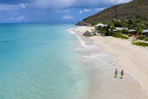 Idyllic tropical Turners beach with white sand, turquoise ocean water Idyllic tropical Turners beach with white sand, turquoise ocean water