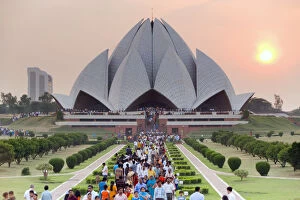 Images Dated 24th October 2006: India, Delhi, Lotus Temple, the Baha i House of Worship, popularly known as the