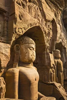 Sculptural Gallery: India, Madhya Pradesh, Gwalior, Gopachal Parvat, Jain Images cut into the cliff rock