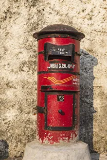 India, Maharashtra, Mumbai, Colaba, India post box India, Maharashtra, Mumbai, Colaba, India post box