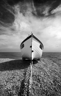 Infrared image of a fishing boat, Dungeness, Kent, UK Infrared image of a fishing boat, Dungeness, Kent, UK