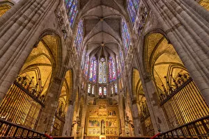 Interior of Cathedral, Leon, Castile and Leon, Spain