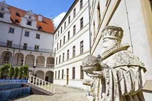 Interior courtyard, Neuburg Castle, Neuburg an der Donau, Upper Bavaria, Germany Interior courtyard, Neuburg Castle, Neuburg an der Donau, Upper Bavaria, Germany