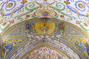 Azulejos Gallery: Detail of interior of of Capela de S√£o Miguel (Saint Michael's Chapel)