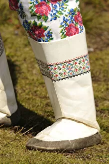 Images Dated 12th May 2014: Inuit Folklore, boots made of seal leather, Ammassalik, Greenland