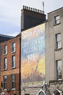 Ireland, Dublin, Parnell Square, poster for 1916 Easter Uprising Ireland, Dublin, Parnell Square, poster for 1916 Easter Uprising