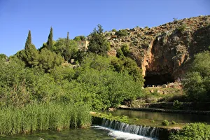 Israel, Golan Heights, the Banias stream, a source of the Jordan River, the Grotto Israel, Golan Heights, the Banias stream, a source of the Jordan River, the Grotto