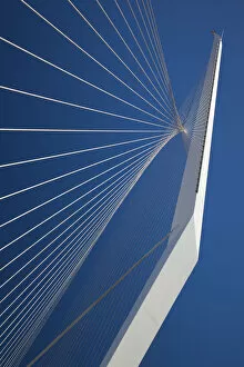 Israel, Jerusalem, Jerusalem Chords Bridge, designed by Santiago Calatrava