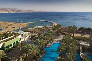 Images Dated 28th November 2011: Israel, The Negev, Eilat of Red Sea from Herods Palace Hotel