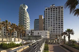 Images Dated 28th November 2011: Israel, Tel Aviv, beachfront hotels