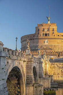 Italy, Lazio, Rome, St. Angelo Bridge, Ponte Sant'Angelo and Castel Italy, Lazio, Rome, St. Angelo Bridge, Ponte Sant'Angelo and Castel