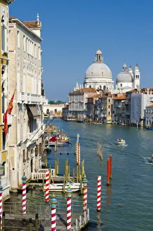Italy, Veneto, Venice, Grand Canal, Santa Maria della Salute from Accademia Bridge Italy, Veneto, Venice, Grand Canal, Santa Maria della Salute from Accademia Bridge