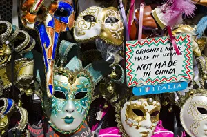Italy, Veneto, Venice, Venetian masks for sale Italy, Veneto, Venice, Venetian masks for sale