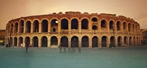 Images Dated 17th June 2008: Italy, Veneto, Verona, Western Europe; The fames Arena di Verona; dating back to the Romans seved