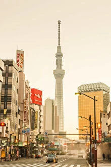 Images Dated 18th January 2016: Japan, Honshu, Tokyo, Asakusa, Street Scene and Tokyo Sky Tree