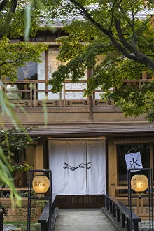 Japan, Kyoto, Geisha district of Gion, Traditional Japanese restaurant Japan, Kyoto, Geisha district of Gion, Traditional Japanese restaurant