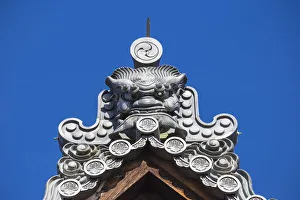 Japan, Kyoto, Temple roof tops at the entrance to Kinkaku-ji, -The Golden Pavilion Japan, Kyoto, Temple roof tops at the entrance to Kinkaku-ji, -The Golden Pavilion