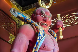 Japanese wooden guardian at the entrance of Taiyuin-byo Temple, Nikko, Tochigi Prefecture Japanese wooden guardian at the entrance of Taiyuin-byo Temple, Nikko, Tochigi Prefecture
