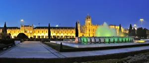 Jeronimos monastery, a Unesco World Heritage Site, at twilight. Lisbon, Portugal Jeronimos monastery, a Unesco World Heritage Site, at twilight. Lisbon, Portugal