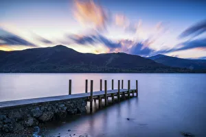 Jetty on Derwent Water, Lake District National Park, Cumbria, England Jetty on Derwent Water, Lake District National Park, Cumbria, England