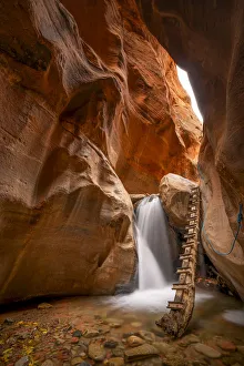 Kanarraville Creek Falls in autumn, Kolob Canyons section of Zion National Park, Utah Kanarraville Creek Falls in autumn, Kolob Canyons section of Zion National Park, Utah