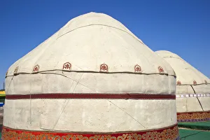 Kazakhstan, Astana, Yurts at Country fair Kazakhstan, Astana, Yurts at Country fair