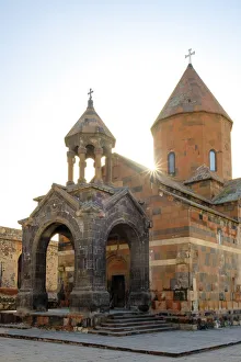 Khor Virap Gallery: Khor Virap monastery at sunrise, near Lusarat, Ararat Province, Armenia